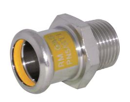 Accesorios de prensar F1842114GAS - UNIÓN ROSCA MACHO INOXIDABLE PARA GAS DIAM.42-1.1/4"