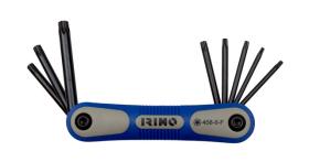 Irimo 4588F - JUEGO NAVAJA 8 LLAVES ACODADAS PAVONADAS TORX® T9-T40