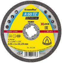 Klingspor Abrasivos 351258 - DISCOS DE CORTE KRONENFLEX® 0,8 - 1,0 MM 125 X 1 X 22,23 X-L