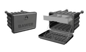 Bawer E0152 - CAJÓN DE PLÁSTICO PREMIUM 1 CIERRE - 500X365X400 PREDISPOSIC