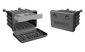 Bawer E0252 - CAJÓN DE PLÁSTICO PREMIUM 2 CIERRES - 800X500X460 PREDISPOSI