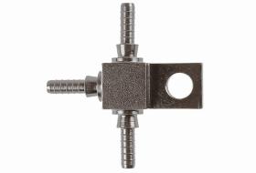 GOODRIDGE S513603Z1 - RACOR T 3 SALIDAS TUBO 03 CON SOPORTE (ACERO ZINCADO)