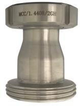 Conexiones industriales DIN133225I - DIN 11851 REDUCCION MACHO DN32 A HEMBRA DN25 (INOX)