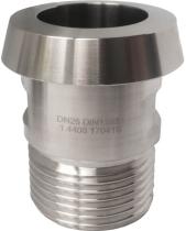 Conexiones industriales DIN1625100I - DIN 11851 HEMBRA DN25 SIN TUERCA A ROSCA MACHO BSP 1" (INOX)