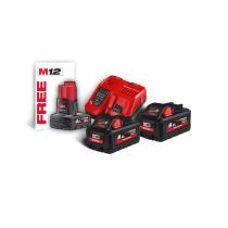 Milwaukee 4933471073 - KIT 2 BATERíAS M18HB8 + CARGADOR RáPIDO M12-18FC. INCLUYE BA