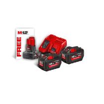 Milwaukee 4933464261 - KIT 2 BATERíAS M18HB12 + CARGADOR RáPIDO M12-18FC. INCLUYE B