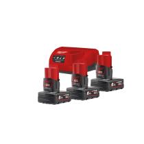 Milwaukee 4933459208 - KIT 3 BATERíAS M12B6 + CARGADOR C12C