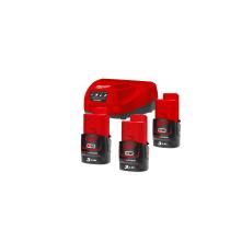 Milwaukee 4933459207 - KIT 3 BATERíAS M12B3 + CARGADOR C12C