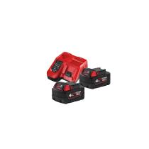 Milwaukee 4933459215 - KIT 2 BATERíAS M18B4 + CARGADOR RáPIDO M12-18FC