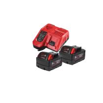 Milwaukee 4932479831 - KIT 2 BATERíAS RESISTENTES A QUíMICOS M18B5-CR + CARGADOR Rá