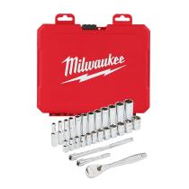 Milwaukee 4932464943 - JUEGO 28 PIEZAS, CARRACA Y VASOS DE 1/4"METRICA