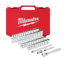 Milwaukee 4932464944 - JUEGO 50 PIEZAS, CARRACA Y VASOS DE 1/4"SAE Y METRICA