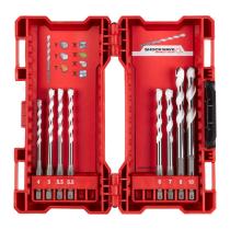 Milwaukee 4932471113 - ESTUCHE DE PLáSTICO DE MULTIMATERIAL 8 PIEZAS