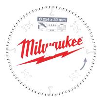 Milwaukee 4932471318 - DISCO MS ALU 254X30X3,0X80 TCG NEG.