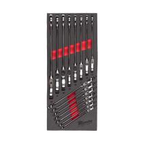 Milwaukee 4932479829 - 1/3 ESPUMA CON 15 LLAVES COMBINADAS MAXBITE CON CARRACA Y AR