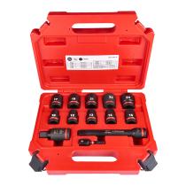 Milwaukee 4932480456 - ESTUCHE DE 13 PIEZAS DE VASOS CORTOS SHOCKWAVE DE 1/2"