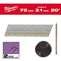 Milwaukee 4932492592 - CLAVOS 20º -O- GALVANIZADOS 7,4X3,1 75MM - 1,750UDS