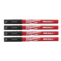 Milwaukee 48223164 - BLíSTER DE 4 MARCADORES ULTRAFINOS NEGROS 0''6MM