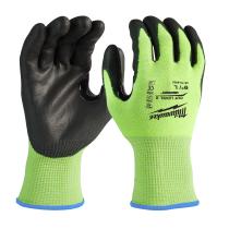 Milwaukee 4932479924 - GUANTES ANTICORTE DE POLIURETANO DE ALTA VISIBILIDAD NIVEL B