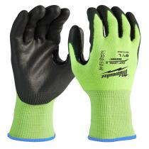 Milwaukee 493247992X - GUANTES ANTICORTE DE POLIURETANO DE ALTA VISIBILIDAD NIVEL B