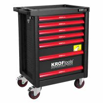 KROFT 8621 - Carro herramientas KROFtools negro de 7 cajones 160 piezas